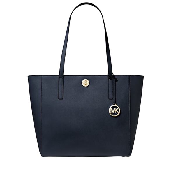Michael Kors Rivington Large Saffiano Leather Tote Bag, Navy - Picture 1 of 12